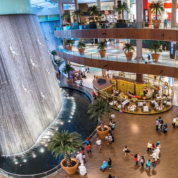 A Glimpse of Dubai Mall with Vibrant Atmosphere