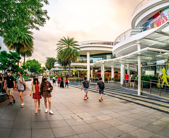 Entrance to the largest mall in Singapore
