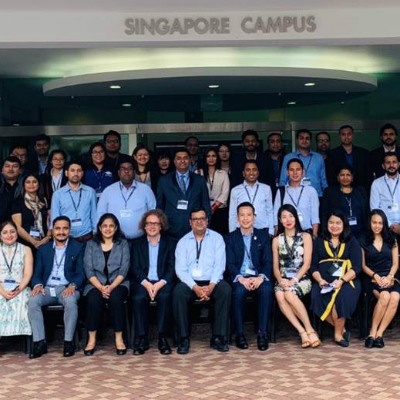 Staff and faculty of SP Jain welcome 30 agents to the
Annual Educators’ Summit 2018 at the Singapore campus