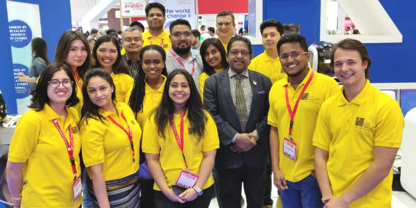 Team SP Jain School of Global Management – Dubai Campus with students at GETEX 2019