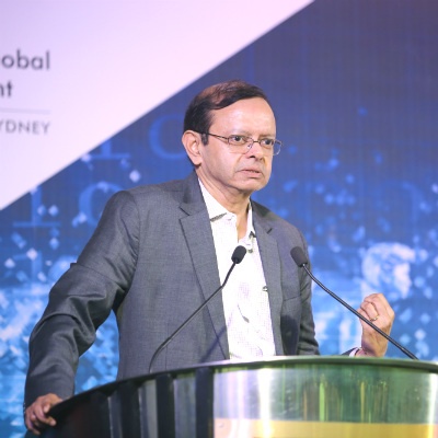 Dr. Ganesh Natarajan, Founder and Chairman - 5F World, 
Member of Executive Council & Chairman’s Council for NASSCOM,
addresses the guests at the IT Management Conclave 2018
  