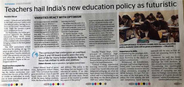 Teachers hail India's new education policy as futuristic