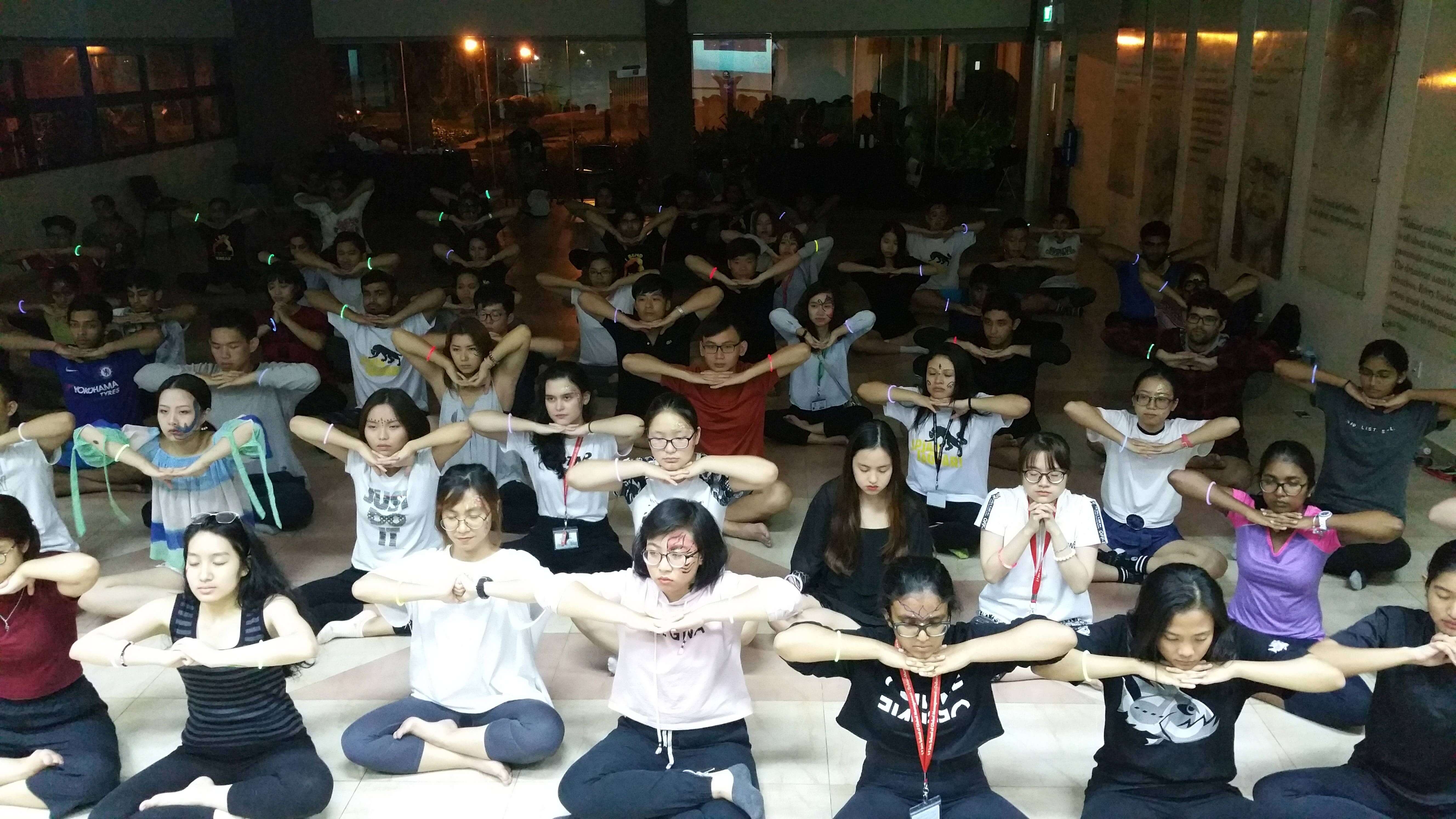 Bringing Colours, Fun and Music to Yoga at SP Jain Singapore