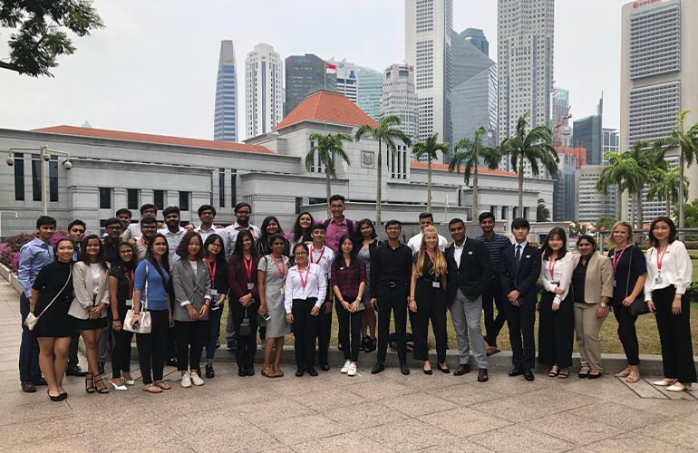 Global Learning: BBA students visit the Singapore Parliament