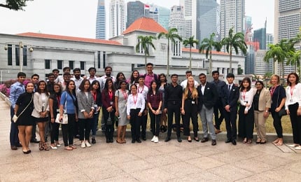 Global Learning: BBA students visit the Singapore Parliament